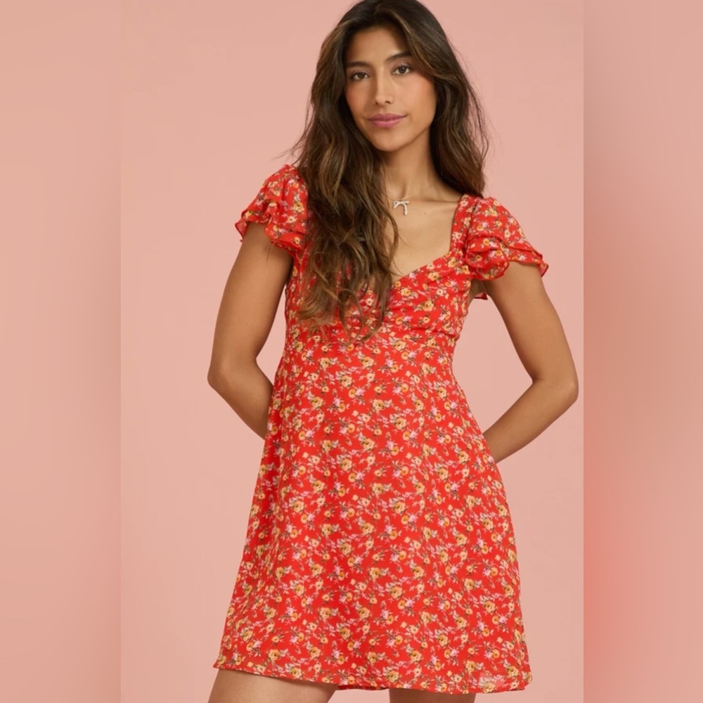 NWT Altar’d State Foster Floral Mini Dress Large